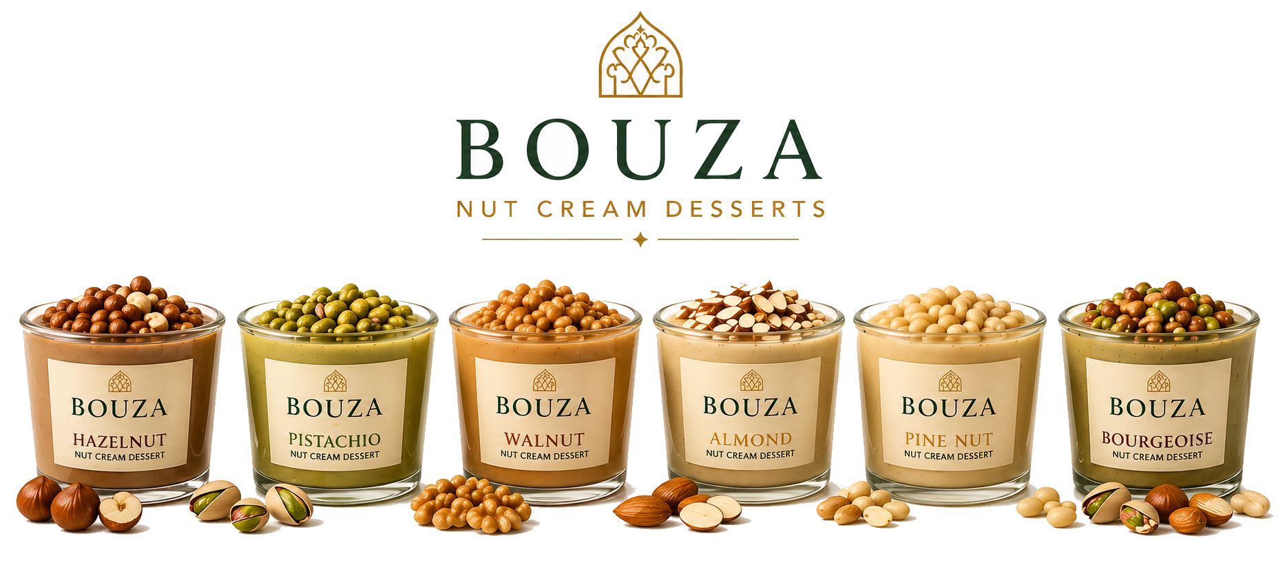 Bouza nut cream desserts lineup